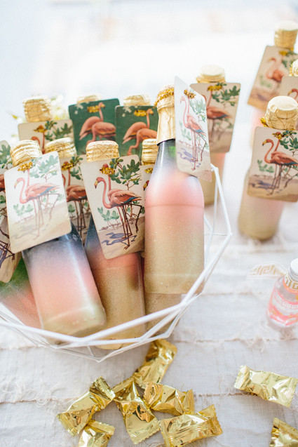 Flamingo wedding favors