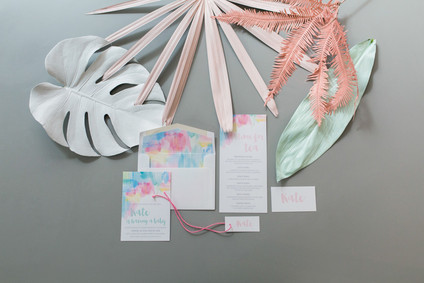 Tropical pastel baby shower
