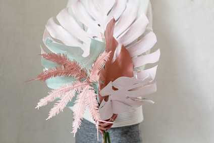 Painted tropical foliage