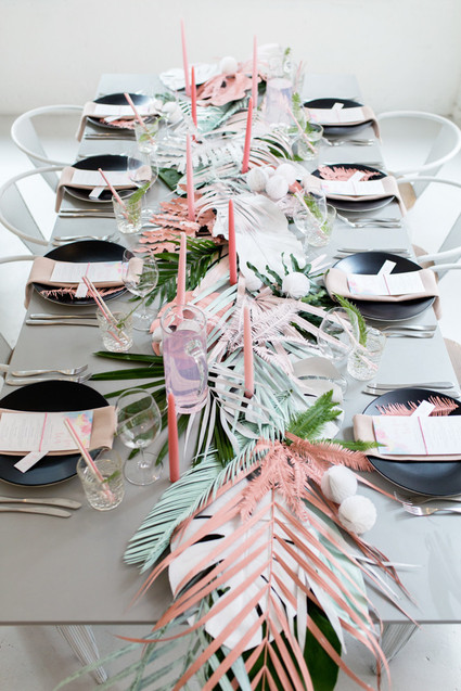 Tropical pastel baby shower