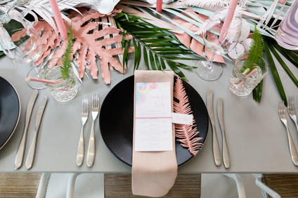 Tropical pastel baby shower