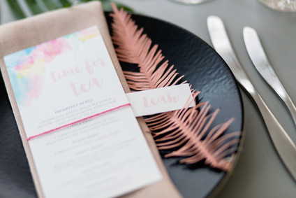 Tropical pastel baby shower