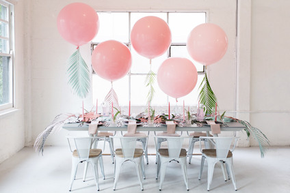Tropical pastel baby shower