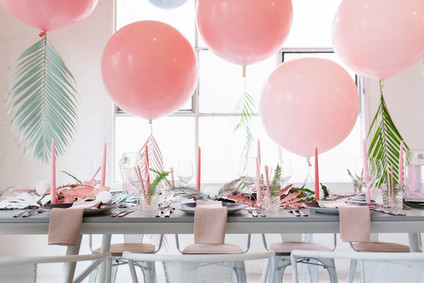 Tropical pastel baby shower