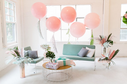 Tropical pastel baby shower