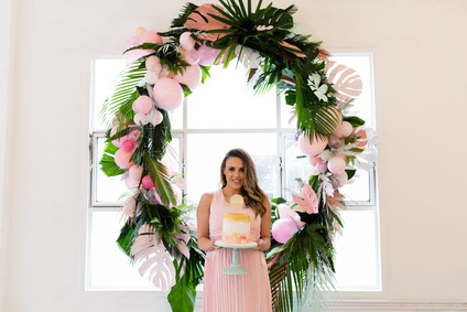 Tropical pastel baby shower