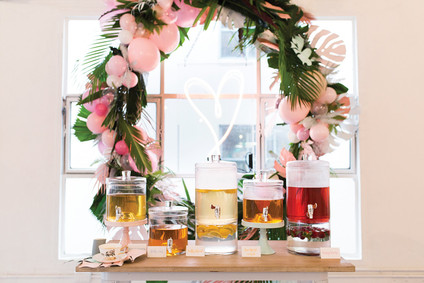 Tropical pastel baby shower