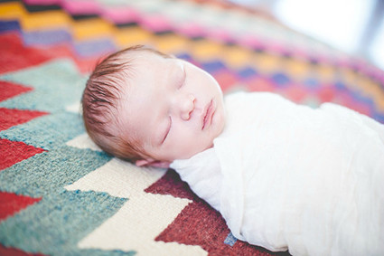 Newborn photos and geo rug