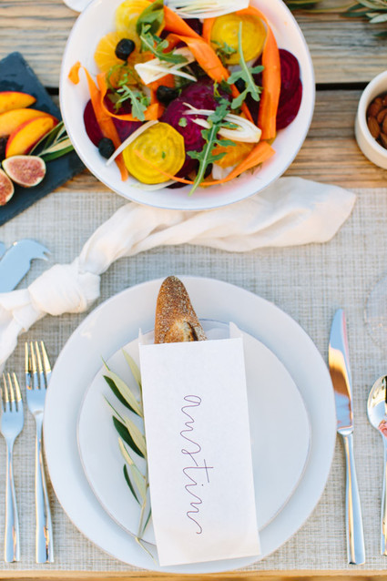 summer backyard party place setting