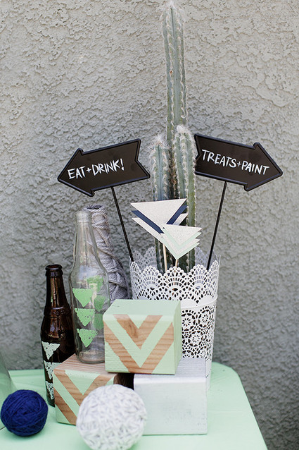 Modern mint baby shower by Mandilynn Photography