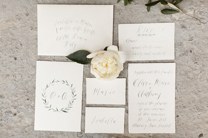 Elegant wedding invitation suite