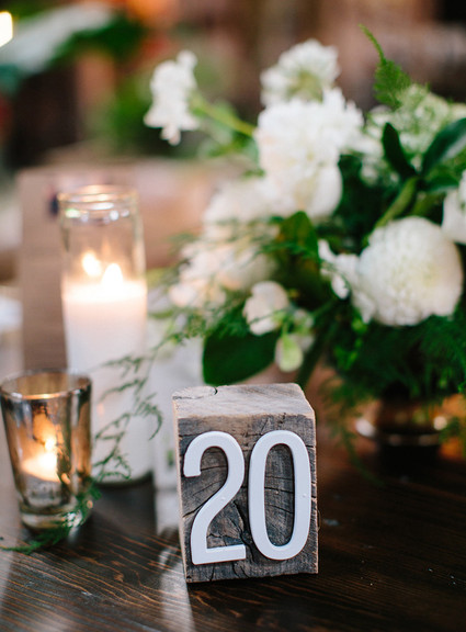 Wooden table numbers