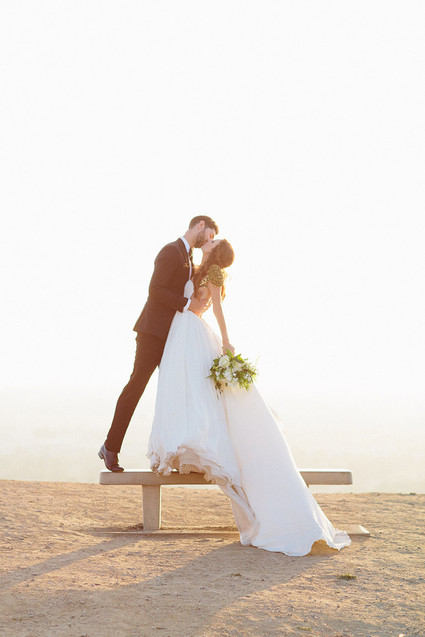 Outdoor wedding portrait