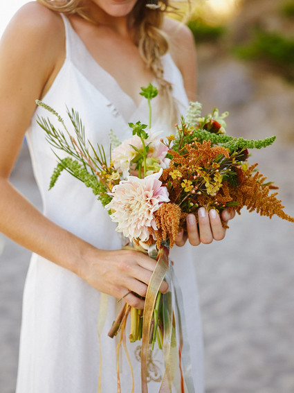 Bohemian wedding bouquet