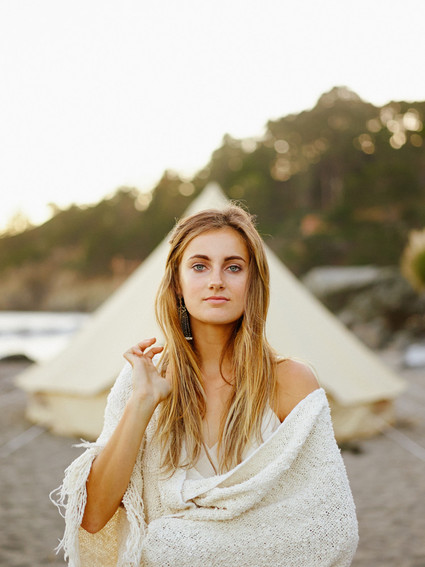 Beach bridal portrait