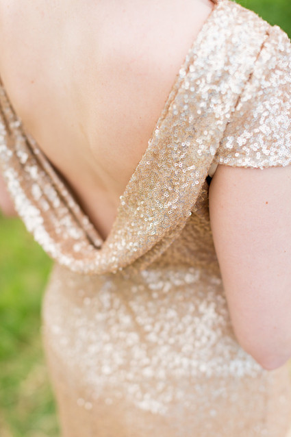 Metallic bridesmaids dress