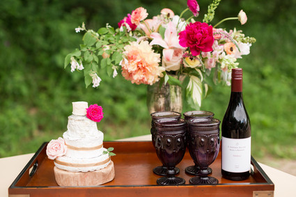 Summer wedding cake