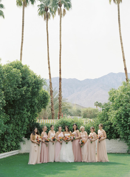 Palm Springs bridesmaids portrait