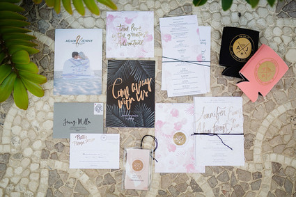 Destination wedding invitation suite