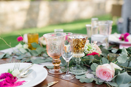 Vintage wedding glassware