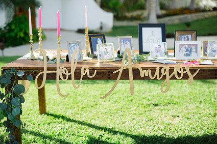 Laser cut wedding signage