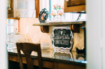 Chalkboard wedding signage