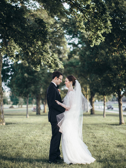Outdoor wedding portrait