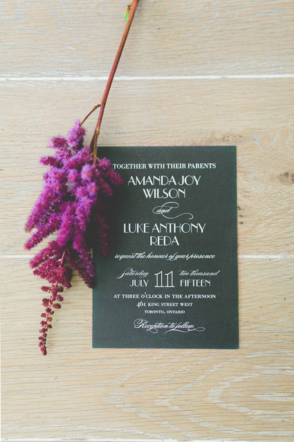Modern wedding invitation