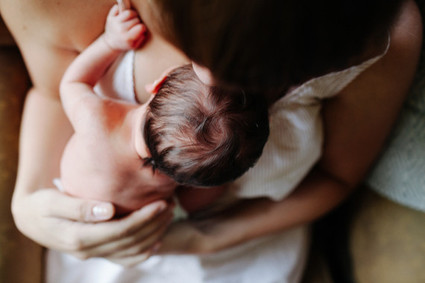 At home family newborn photos by Kaley Cornett