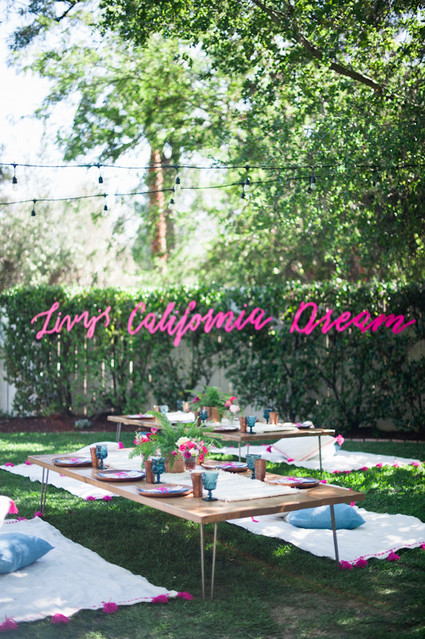 boho california backyard first birthday