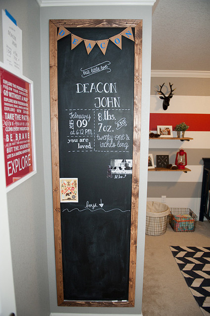 growth chart chalk board