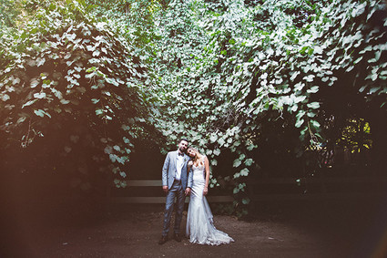 Outdoor wedding portrait