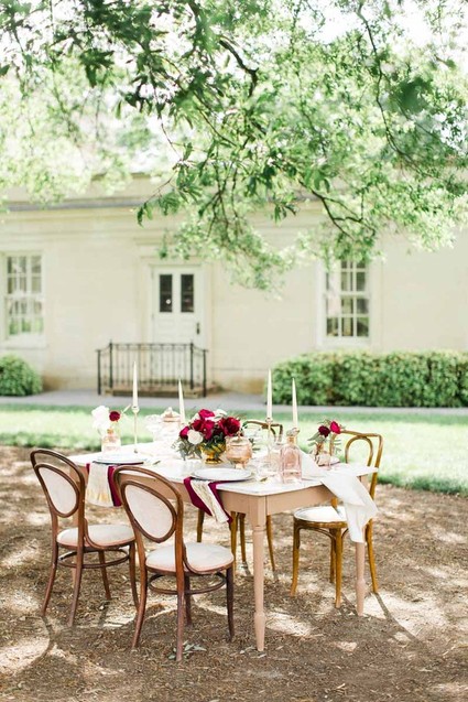 Spring wedding tablescape