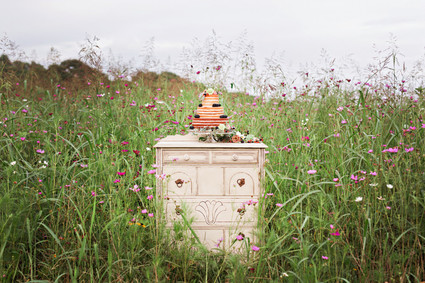 Rustic cake display