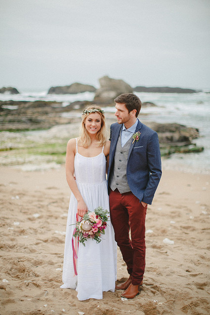 Bohemian beach wedding