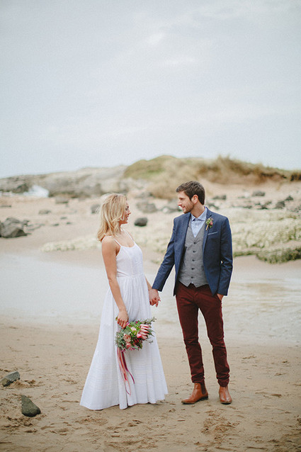 Bohemian beach wedding