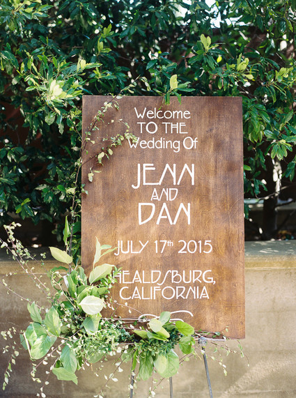 Rustic wedding signage
