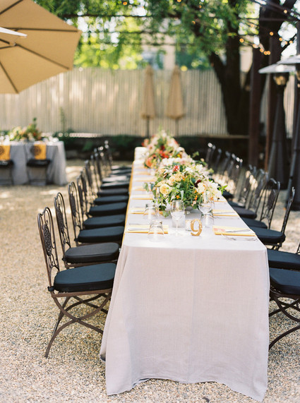 Wedding reception tablescape