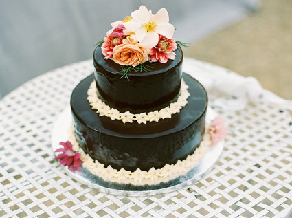Black wedding cake