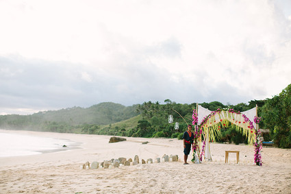 Indonesian island wedding ceremony