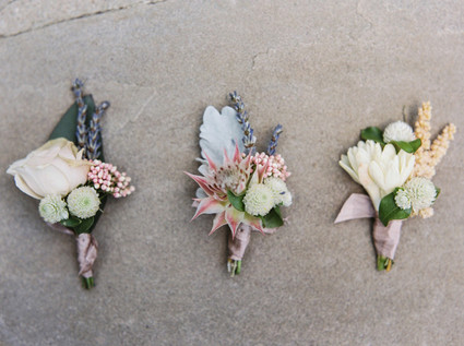 Summer wedding boutonnières