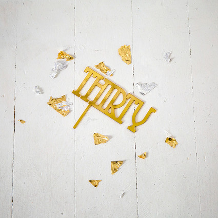 Metallic cake topper