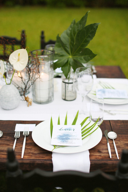 Summer wedding place setting