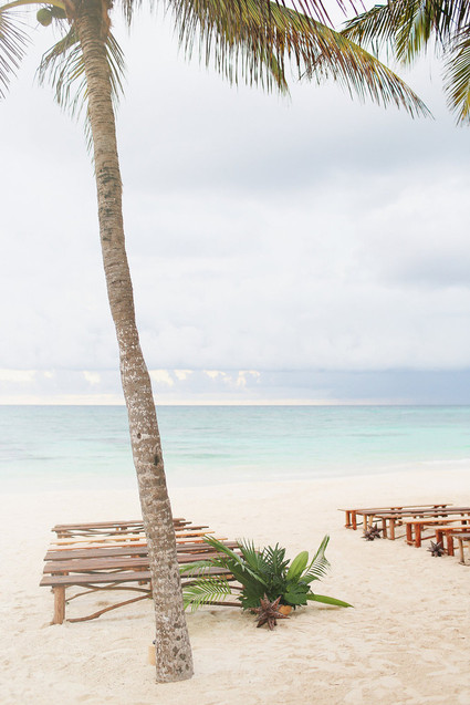 Beach wedding ceremony