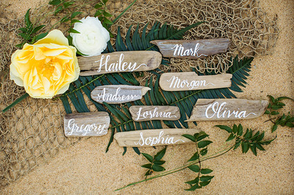 Rustic escort cards