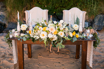 Beachside sweet heart table Inspiration