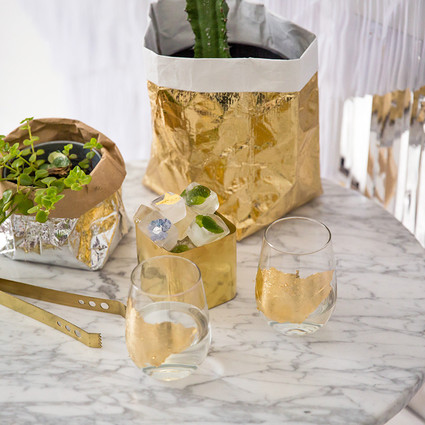 Modern gold birthday party Inspiration