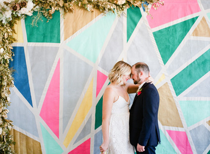 Modern wedding portrait