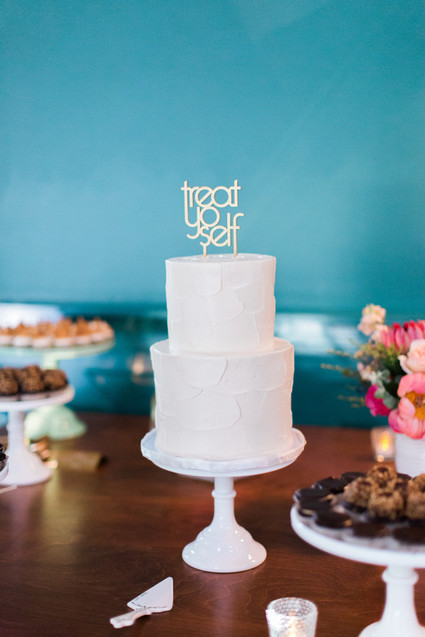 White wedding cake