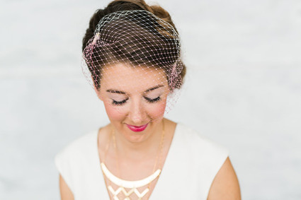 Modern wedding head piece